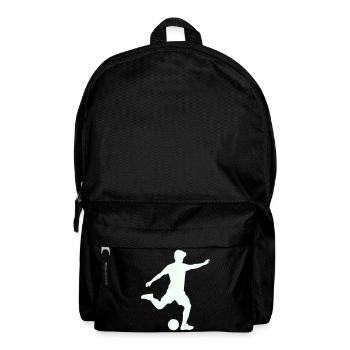 Kicker-Silhouette im Sprung - Rucksack - Schwarz - Vorne