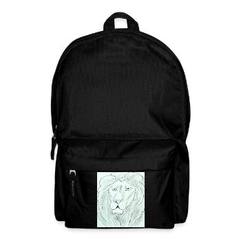 Pure Lion Head Drawing - Backpack - black - Front