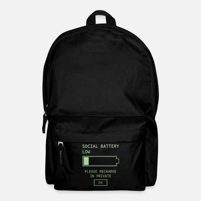 Social Battery Low - Rucksack - Schwarz