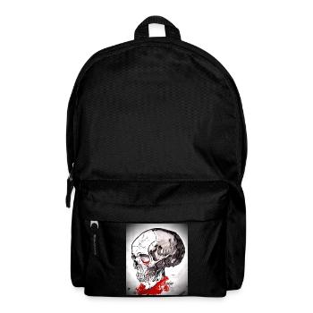 Blutiger Schädel Skizze - Rucksack - Schwarz - Vorne
