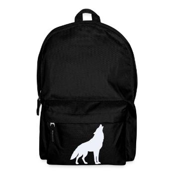 Wolfsilhouette Mondlicht - Rucksack - Schwarz - Vorne