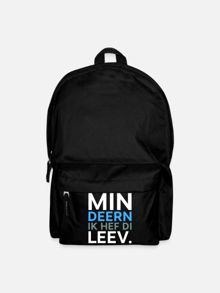 Deern ik hef di Plattdeutsch Spruch Shirt - Rucksack - Schwarz