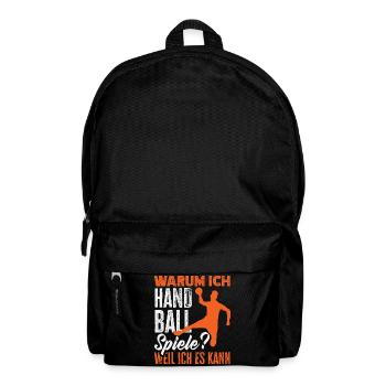 Handball Handballer Handball Trainer Fan Geschenk - Rucksack - Schwarz - Vorne