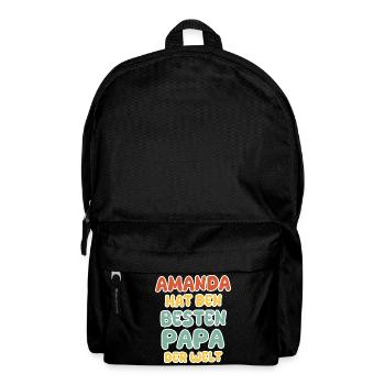 Spruch Amanda - Rucksack - Schwarz - Vorne