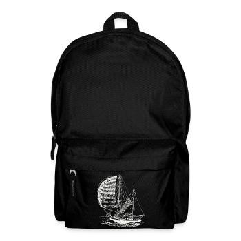 Segelboot Segeln Segler Meer Nautik Vintage Motiv - Rucksack - Schwarz - Vorne
