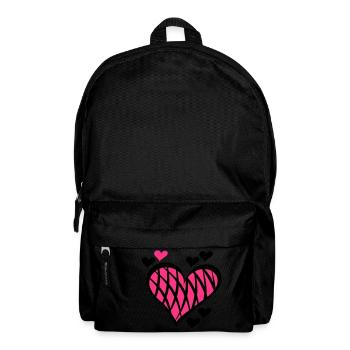 Herz Motiv - Rucksack - Schwarz - Vorne