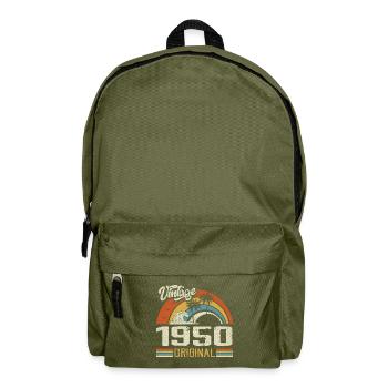 Vintage, 1950er Jahre, Vintage, Retro, Jubiläumsgeschenk - Rucksack - Olivgrün - Vorne