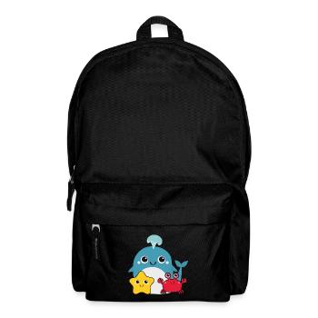 Kleiner Wal - Rucksack - Schwarz - Vorne