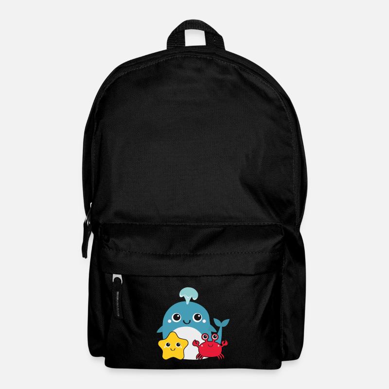 Kleiner Wal - Rucksack - Schwarz