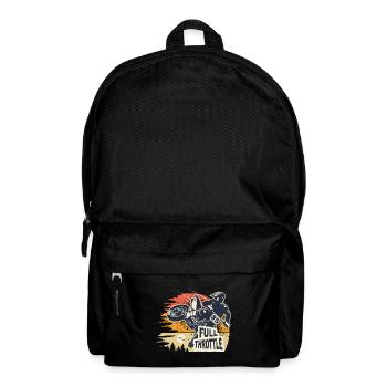 motorcycle motocross motorcycle cross enduro full throttle - Backpack - black - Front