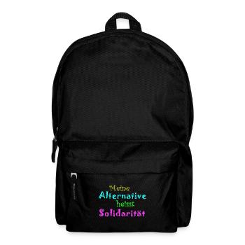 Meine Alternative heisst Solidarität - Rucksack - Schwarz - Vorne