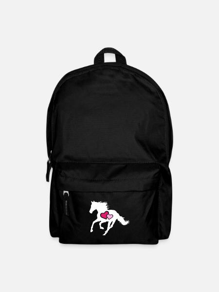 Pferde Pferd reiten - Rucksack - Schwarz