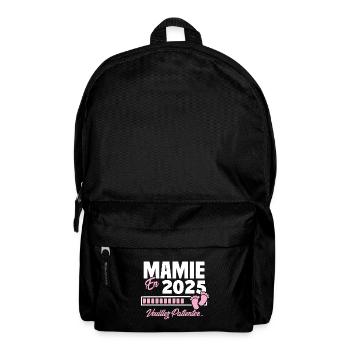Mamie en 2025 / Cadeau future mamie 2025 - Sac à dos - noir - Devant