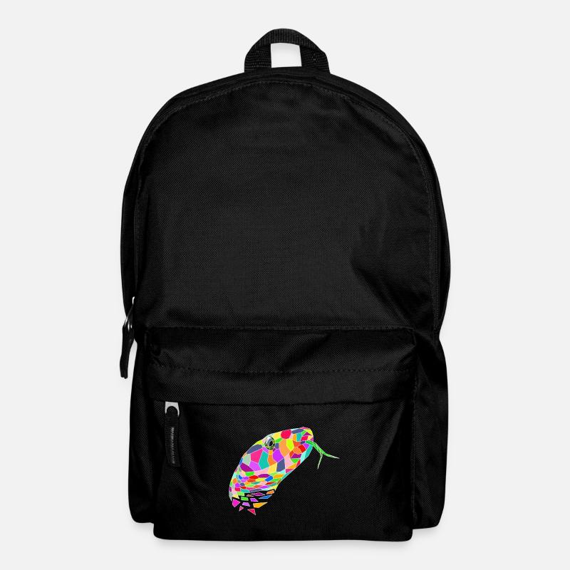 Schlange farbig - Rucksack - Schwarz