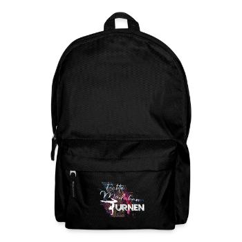 Echte Mädchen Turnen Geschenkidee für Turnerin - Rucksack - Schwarz - Vorne