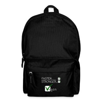 Go Vegan Faster Stronger - Backpack - black - Front