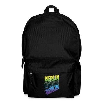 Berlin Germany City Font Skyline Home - Backpack - black - Front