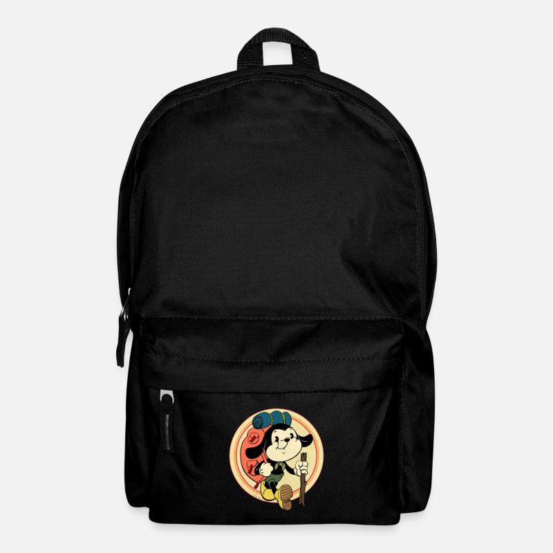 Vintage Backpacker Cartoon - Rucksack - Schwarz