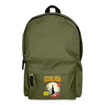 Heidelberg Deutschland Stadt Skyline Vintage Retro - Rucksack - Olivgrün - Vorne