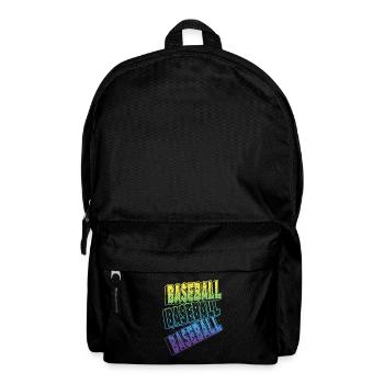 Baseball Sports Font Vintage Retro Home Run - Backpack - black - Front
