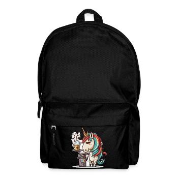 Coffee-making Unicorn - Backpack - black - Front