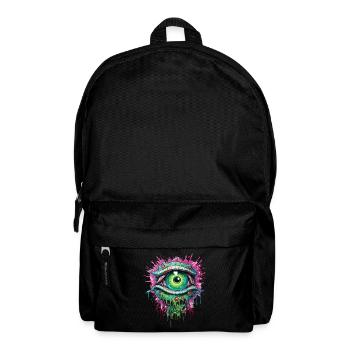 Psychedelisch Auge Farbenfroh LSD Drogen Trip - Rucksack - Schwarz - Vorne