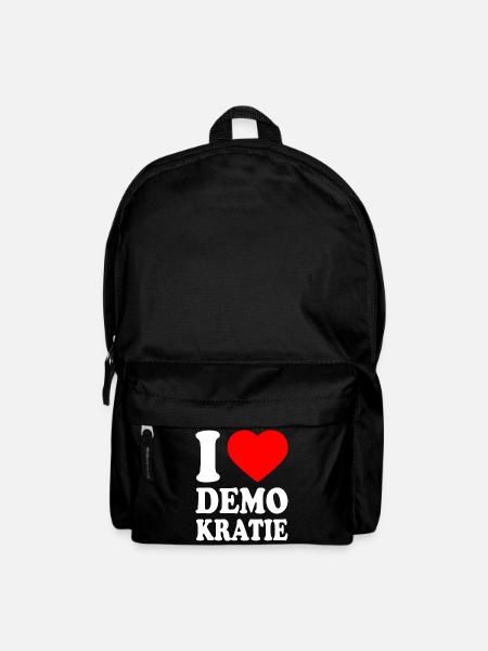 i love demokratie - Rucksack - Schwarz