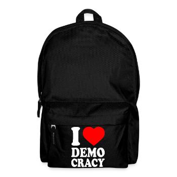 I love democracy - Backpack - black - Front