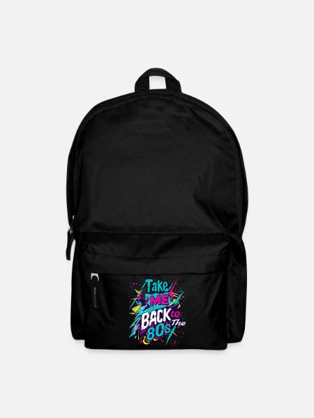 80s 80er Jahre Musik Bunt Party Karneval Kostüm - Rucksack - Schwarz