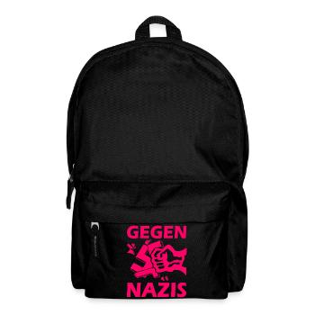 Gegen nazis faust - Rucksack - Schwarz - Vorne