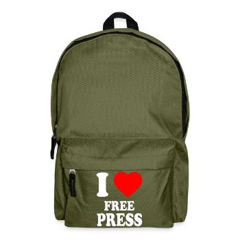 i love free press - Sac à dos - vert olive - Devant
