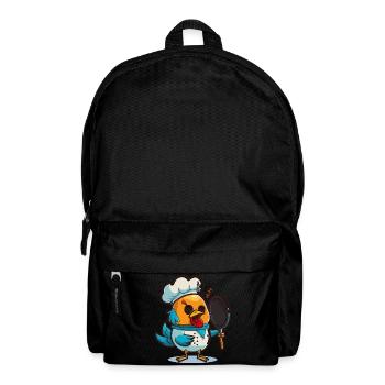 Chef Cluck: Ein skurriles Cartoon-Huhn - Rucksack - Schwarz - Vorne