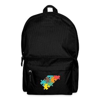 colorful puzzle design puzzle part - Backpack - black - Front