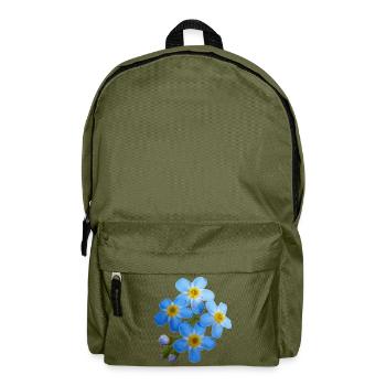 Das Sumpf-vergiss-mein-nicht ist ein Blickfang - Rucksack - Olivgrün - Vorne