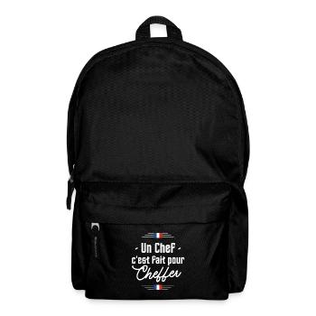 Un chef c'est fait pour cheffer - Citation Chirac - Sac à dos - noir - Devant