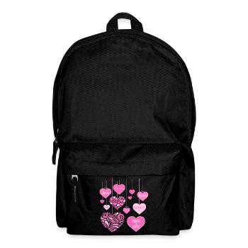 Hearts Bouquet - LOVE PEACE FREEDOM 2 - Backpack - black - Front