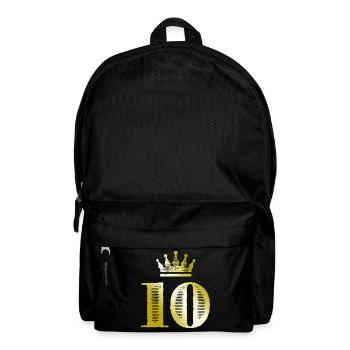 10 Zahl Krone Gold - Rucksack - Schwarz - Vorne