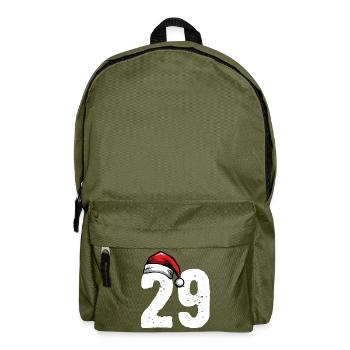 29 Zahl Weihnachten - Rucksack - Olivgrün - Vorne
