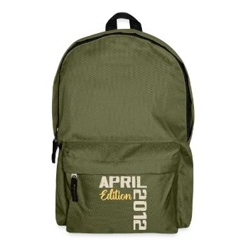 Anniversaire 12 Ans Avril 2012 Cadeau Anniversaire - Sac à dos - vert olive - Devant