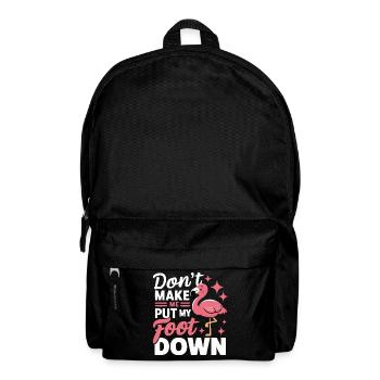 Flamingo Tier Rosa - Rucksack - Schwarz - Vorne