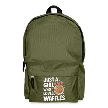 Waffeln Frühstück Süßigkeiten - Rucksack - Olivgrün - Vorne