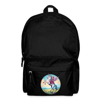 Magical Unicorn Rider Illustration - Backpack - black - Front