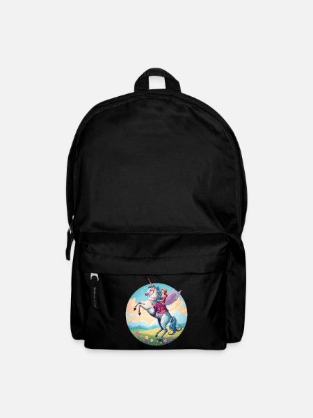 Illustration de cavalier de licorne magique - Sac à dos - noir