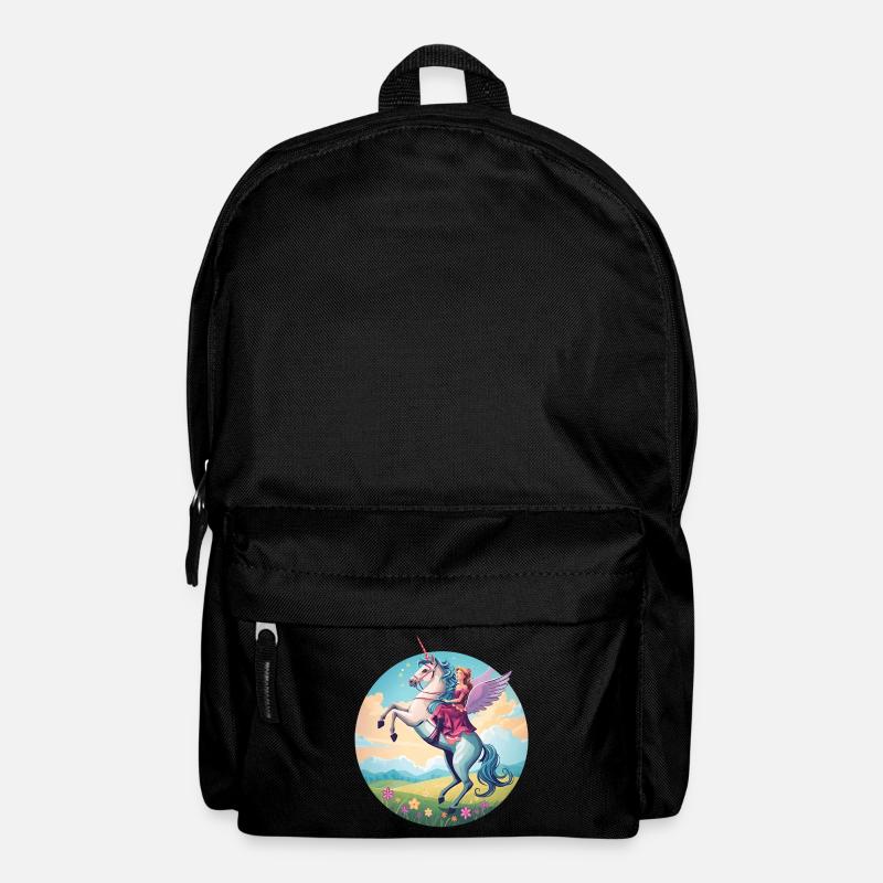 Illustration de cavalier de licorne magique - Sac à dos - noir