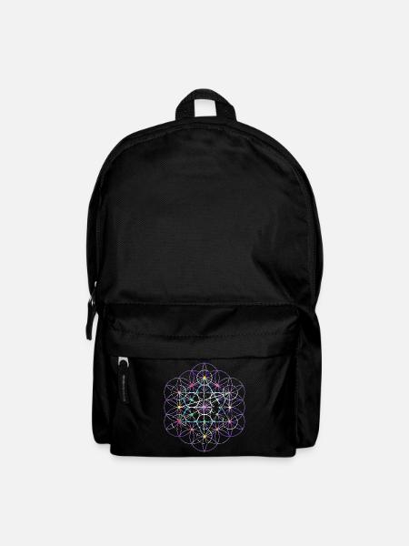 Flower of Life - free Metatronwürfel - Backpack - black