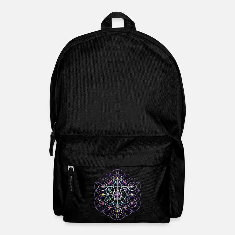 Flower of Life - free Metatronwürfel - Backpack - black