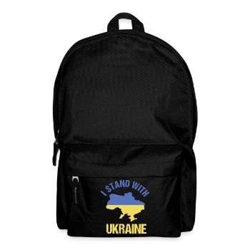 Soutenez l’Ukraine avec I STAND WITH UKRAINE - Sac à dos - noir - Devant