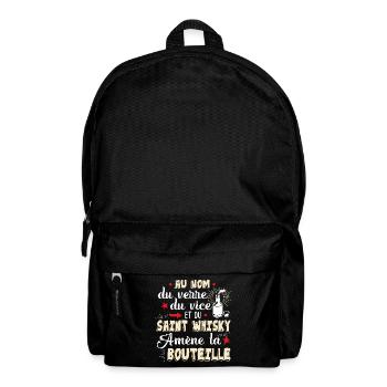 Whisky Alcool Apéro Cadeau Humour Apéritif Verre - Sac à dos - noir - Devant