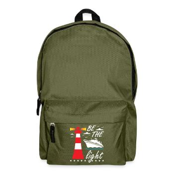 Be The Light Lighthouse - Backpack - olive green - Front