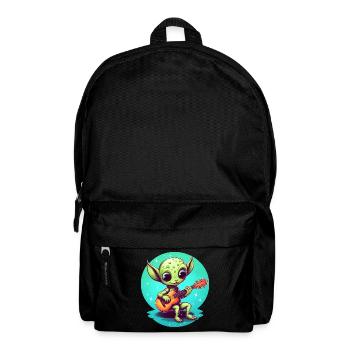 Süßer Alien spielt Gitarre im Sonnenuntergang - Rucksack - Schwarz - Vorne